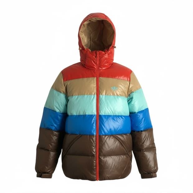 아디다스 멀티컬러 패딩 M