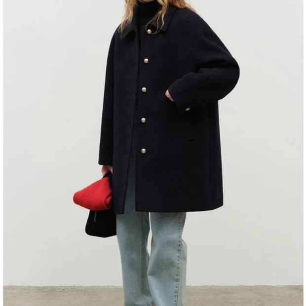 던스트 부클하프코트 네이비