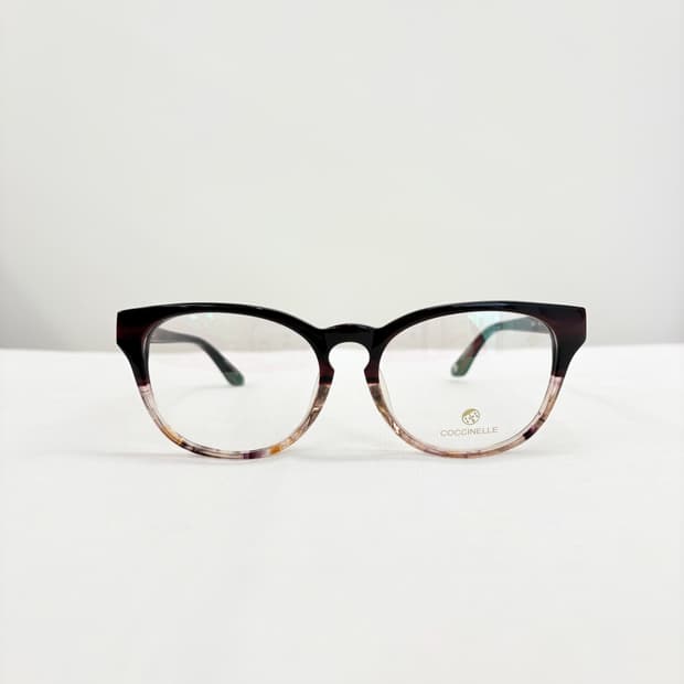 COCCINELLE 코치넬리 레드브라운 투톤 뿔테