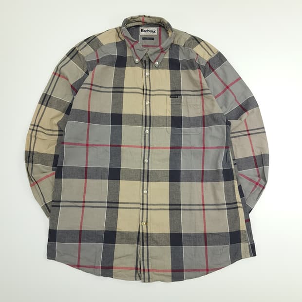 CN678 L 바버 헤리티지 클래식 타탄체크 긴팔 셔츠 남방
