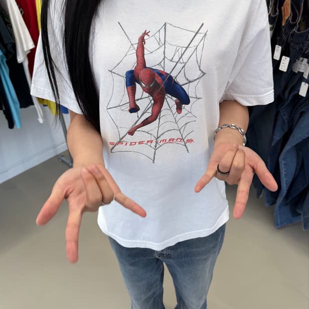 00s 스파이더맨2 빈티지 프로모 티셔츠
