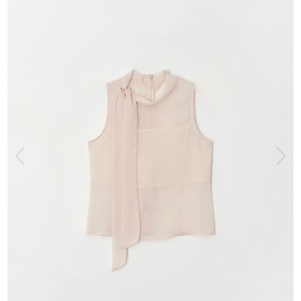 seer lotion tie blouse nude pink 씨어 블라우스