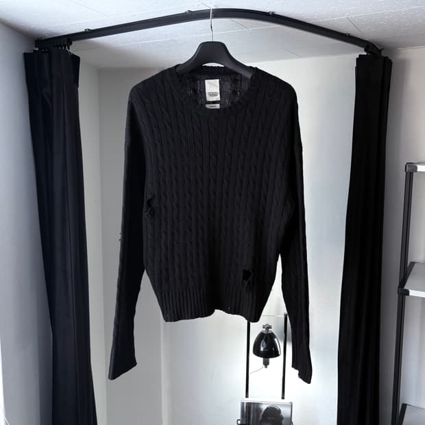 [M] 예스터데이 투모로우 케이블 디스트레스 니트