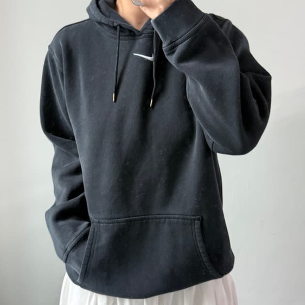[L] 나이키 블랙 후드티