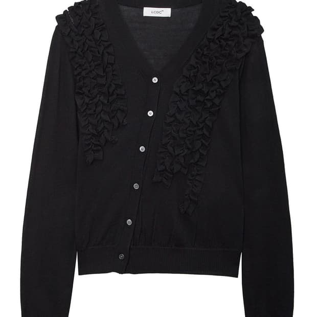 LCDC ASYMMETRIC FRILL CARDIGAN