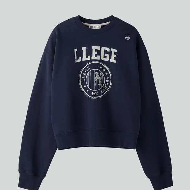 렉토 LLEGE LOGO SWEATSHIRT (NAVY)