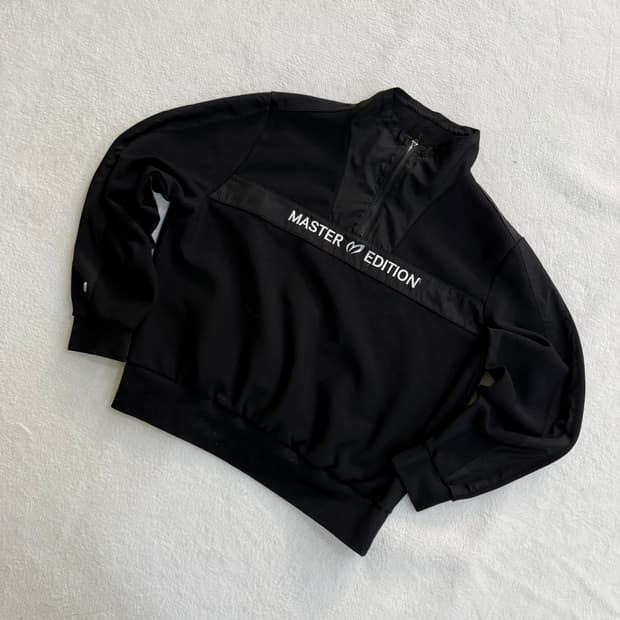 실측확인 빈티지 하프집업 0323T