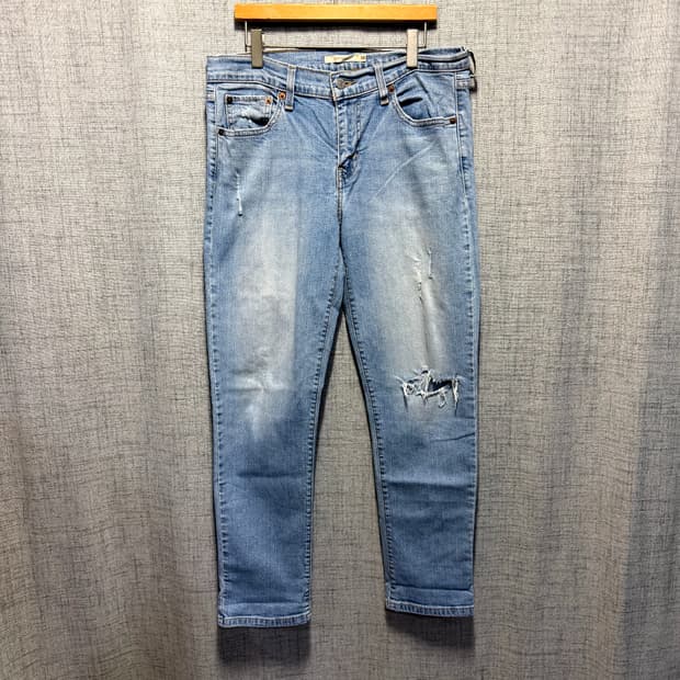 리바이스  연 찢 데님 청바지 