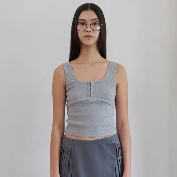 엘씨디씨티엠 LCDC BUSTIER DETAIL TANK TOP