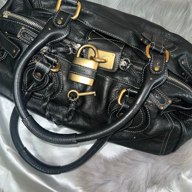 [Chloé Paddington✨] 끌로에 패딩턴 라지 블랙 가죽백