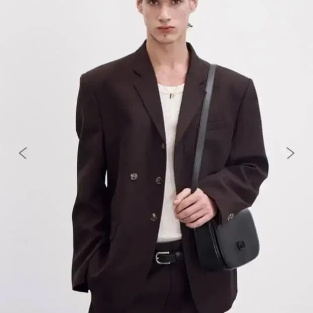 Xl 렉토23fw 빈티지 브라운 스트라이프 셋업