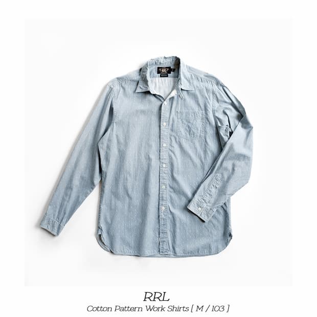 RRL 더블알엥 워크 셔츠 블루 M사이즈