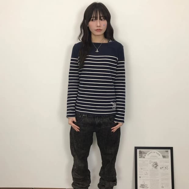 Russell Athletic Stripe Boatneck Tee
