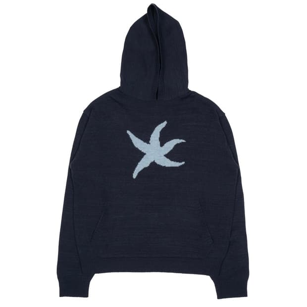 TCM starfish logo knit hoodie (navy)