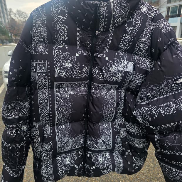 노스페이스 페이즐리 덕다운 패딩 XL