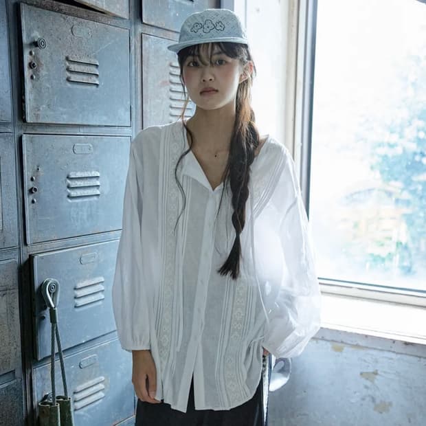 호쿠스포쿠스 linen sunveil 블라우스