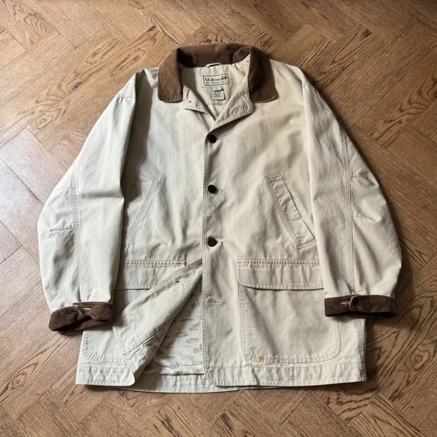 [XL]엘엘빈 USA 패턴 라이닝 아이보리 헌팅 자켓