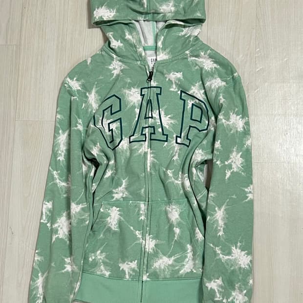 대장급 Gap 애플민트 타이다이 후드집업 슬림 딱붙핏 민트코어