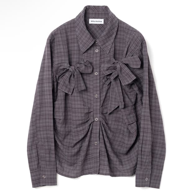 밀로우먼 리본 블라우스