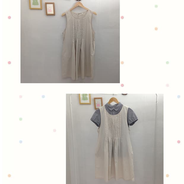 핀턱 민소매 원피스