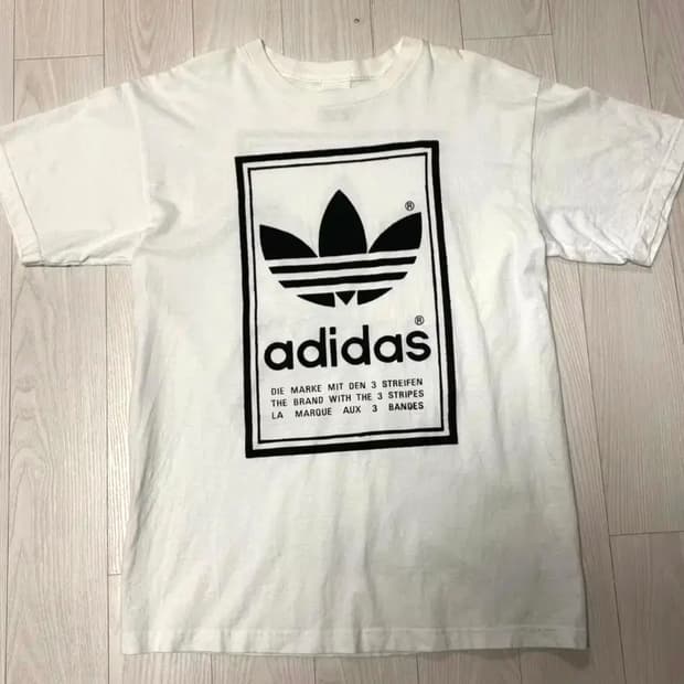 (M) 올드 아디다스 90s USA제 트레포일 티셔츠