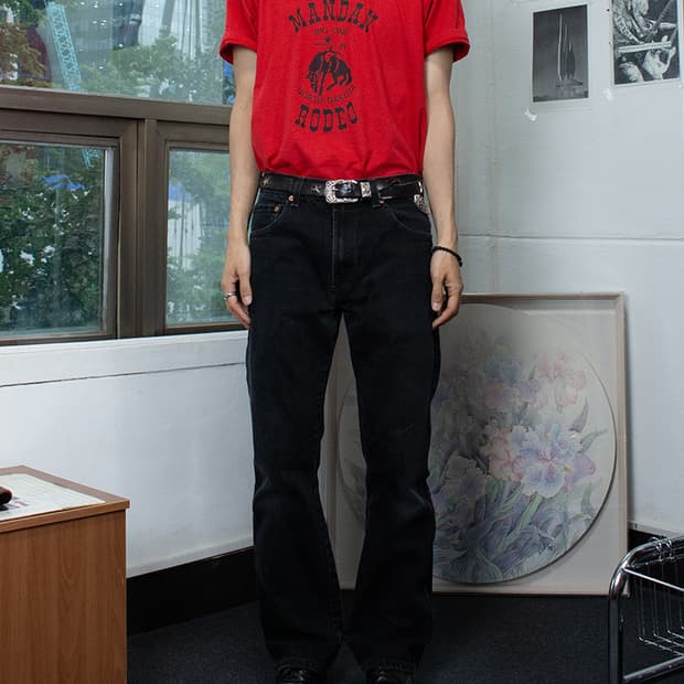 리바이스 00s 517 블랙 부츠컷 팬츠