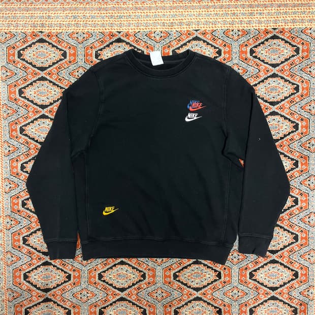 나이키 멀티로고 블랙 맨투맨 여성M