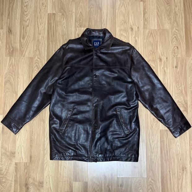 Gap 레더 카코트 다크 브라운 Msize