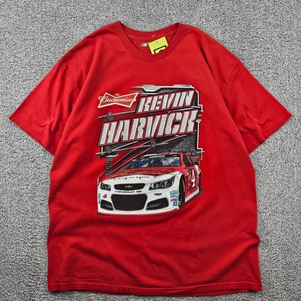 나스카 버드와이저 케빈 하빅 반팔 티셔츠 ( XL ) / 11898