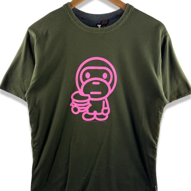 베이프 마일로 리버시블 카키 정크푸드 티셔츠2695