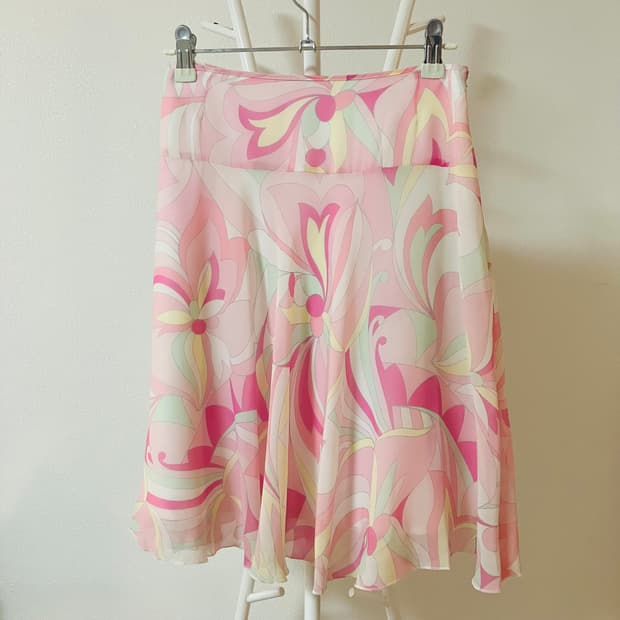Rue de b 플라워 패턴 핑크 스커트