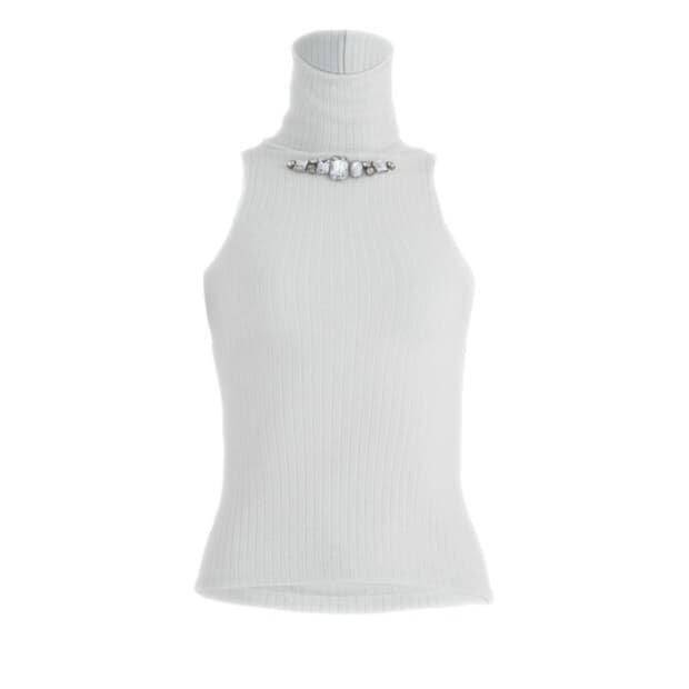 베이비메탈클럽 Luxgem high neck top (white)