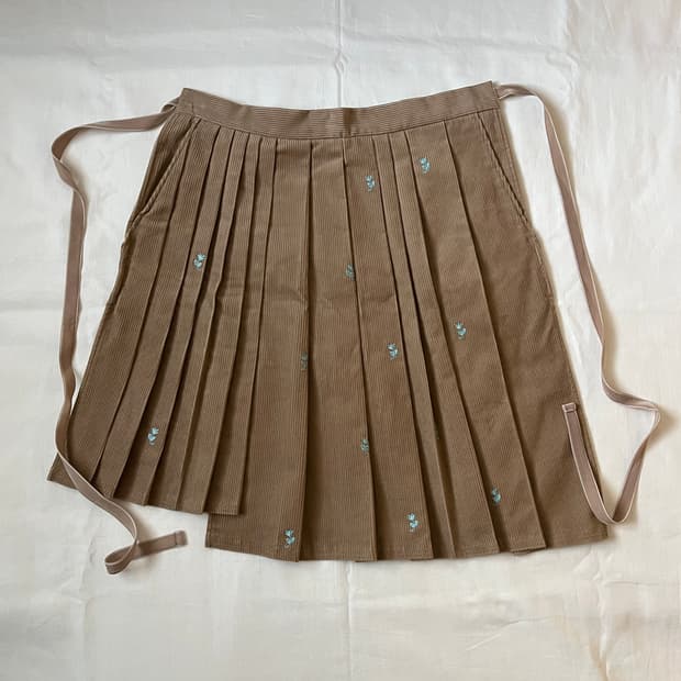 MASU 벨벳 코듀로이 레이어드 스커트