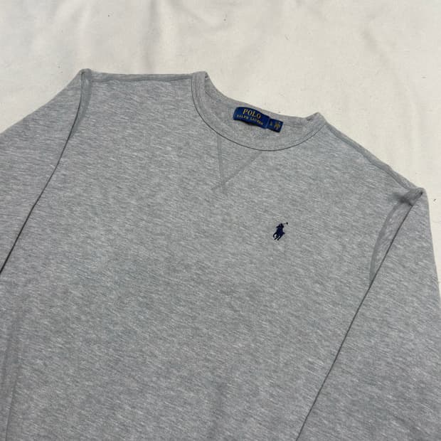 L 폴로랄프로렌 그레이 기모 맨투맨