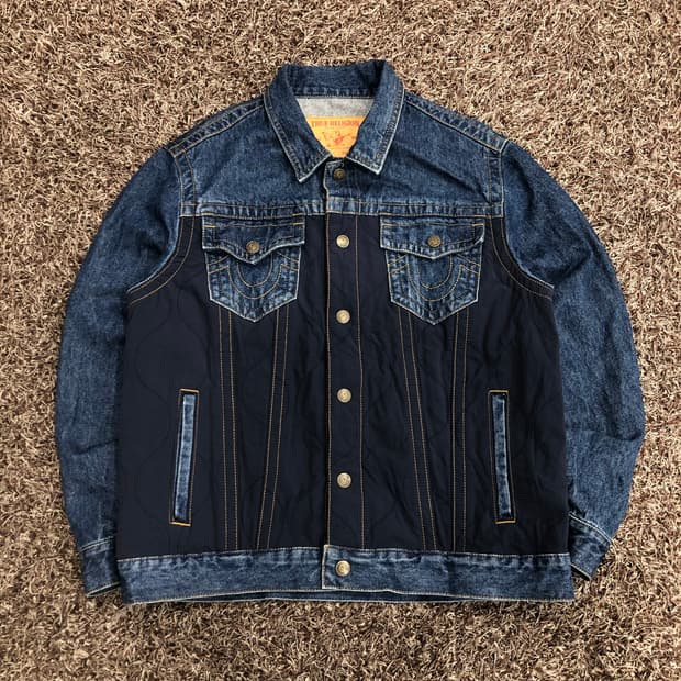 트루릴리전 퀄팅 데님 자켓