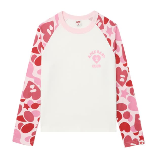 (오더) 베이프 APEE 카모 래글런 티셔츠 