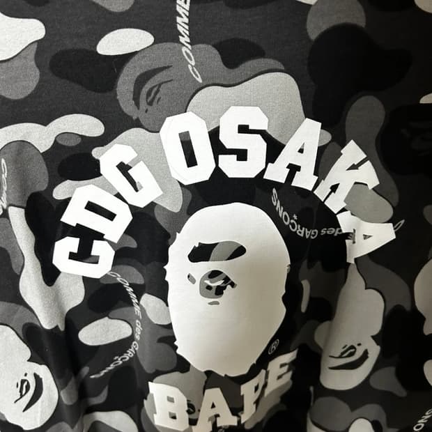 정품 베이프X꼼데가르송 오사카 카모 티셔츠 2XL