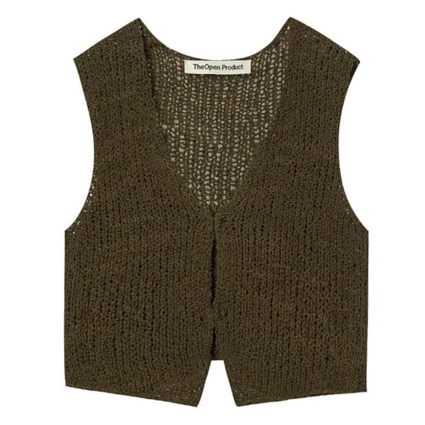 더오픈프로덕트 크로쉐 니트 베스트