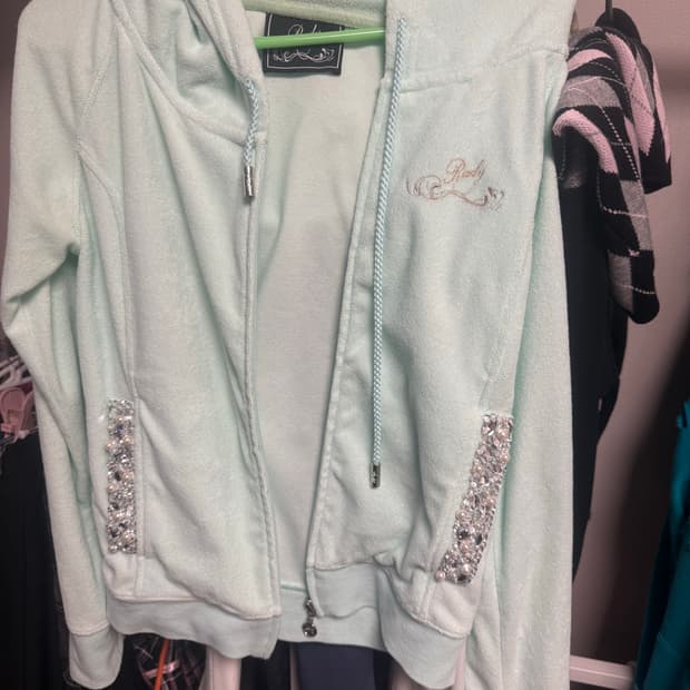 갸루 레디 Rady 쥬얼 큐빅 민트 후드집업 세트