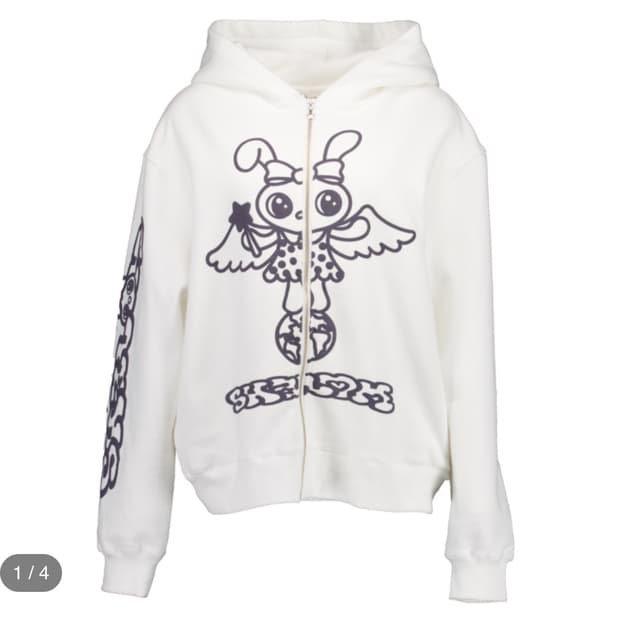 샬롬클럽 몰라 후드집업 화이트