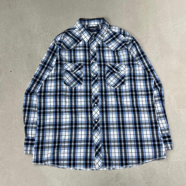 랭글러 웨스턴 체크셔츠 s09521