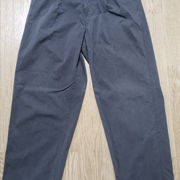 [0]와이드 테이퍼드 치노 팬츠 차콜 그레이