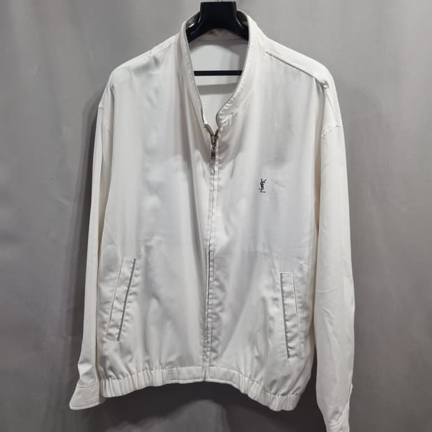 입생로랑 화이트 봄버 자켓