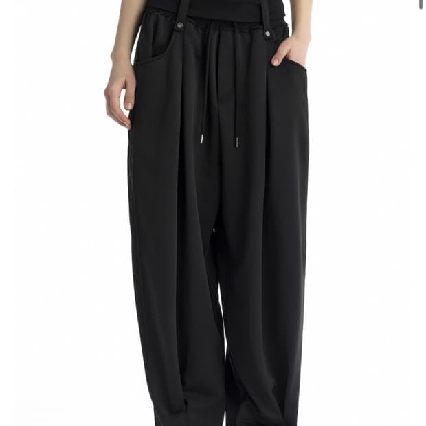 트리밍버드 Double Waist Sweat Pants(블랙)