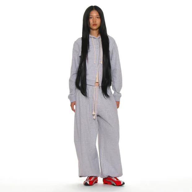 파르티멘토우먼 76 APPLIQUE ROUNDING SWEATPANTS