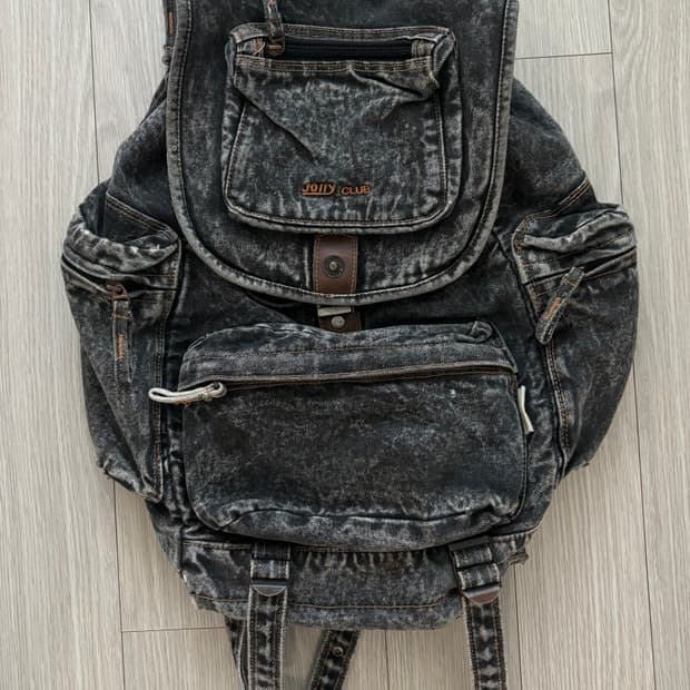 Vintage 워싱 데님 백팩