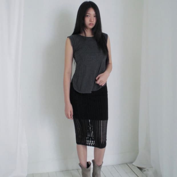 T BY ALEXANDER WANG mesh skirt