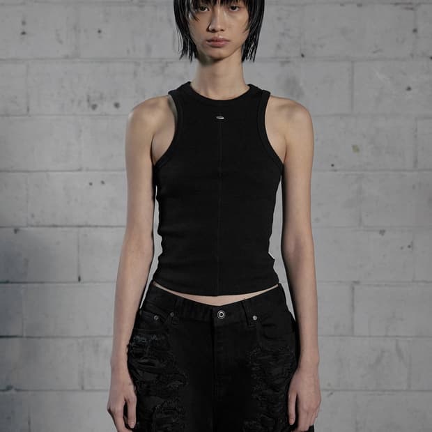 보헤미안서울 보헴서 베이직 탱크 탑 나시 슬리브리스 블랙 (새거)