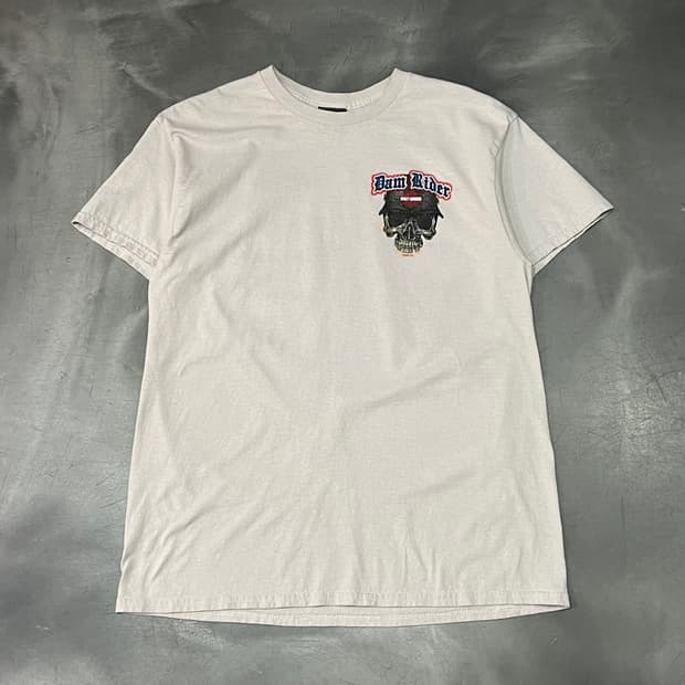  할리데이비슨 스컬 프린팅 반팔티 y15691