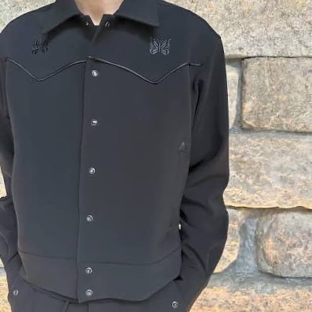 [M] 니들스 needles 파이핑 카우보이 자켓 올블랙 새상품